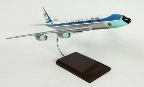 Desktop Boeing VC-137A Air Force One 1/100 Scale Mahogany Model