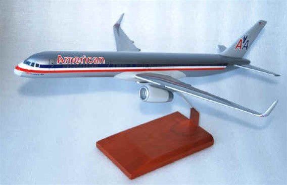 American Airlines Desktop Boeing 757-200 with Winglets 1/100 Scale Model