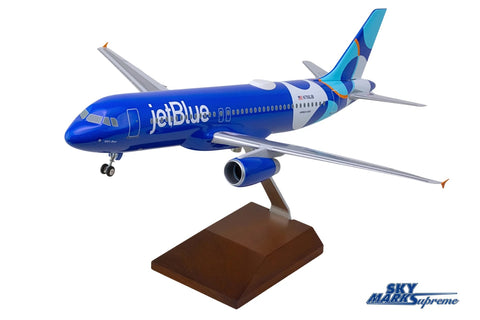 SKYMARKS JETBLUE A320 1/100 SPOTLIGHT W/WOOD STAND & GEAR