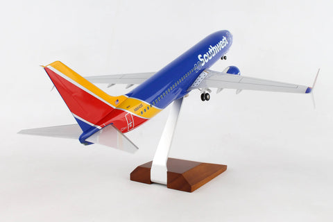 SKYMARKS SOUTHWEST 737-800 1/100 W/GEAR & WOOD STAND