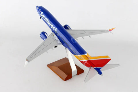 SKYMARKS SOUTHWEST 737-MAX 8 1/100 W/WOOD STAND & GEAR