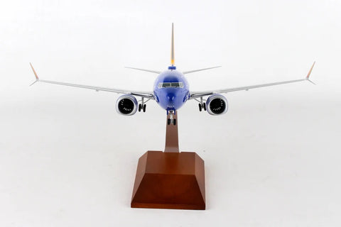 SKYMARKS SOUTHWEST 737-MAX 8 1/100 W/WOOD STAND & GEAR